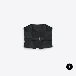 Zara leather corset